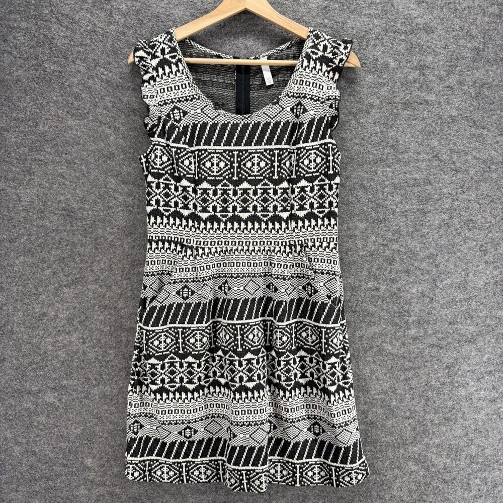 Unbranded Dress Women L Large Gray Striped Sheath Midi Zipper Sleeveless Cotton